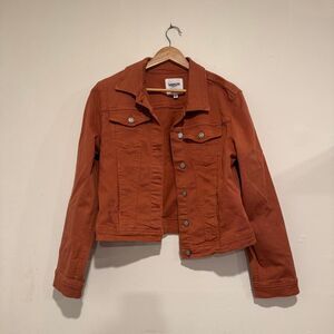 Kensie Women's Orange Jean Jacket Size Medium